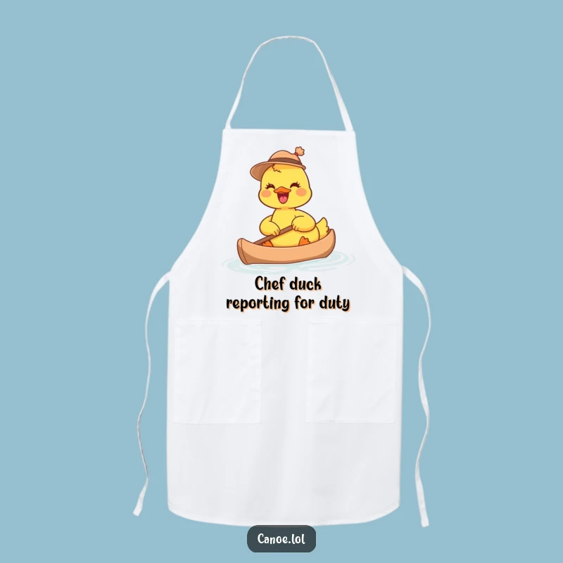 Funny Joyful Duckling Canoe Apron: Cook with Charm in this Hat-Wearing Kitchen Gift