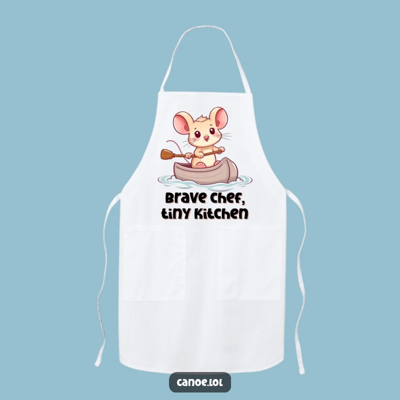Funny Brave Mouse Canoe Apron: Cook with Courage in this Tiny Hero Kitchen Gift