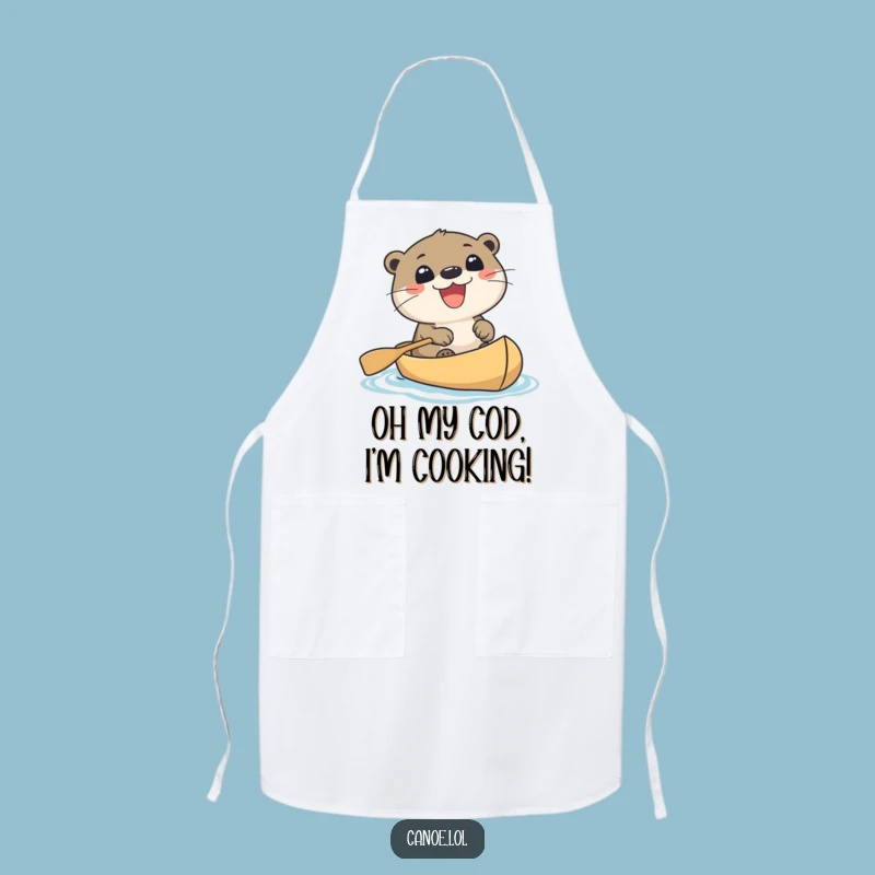 Funny Otter Canoe Apron: Cook with Joy in this Grinning Wildlife Kitchen Gift