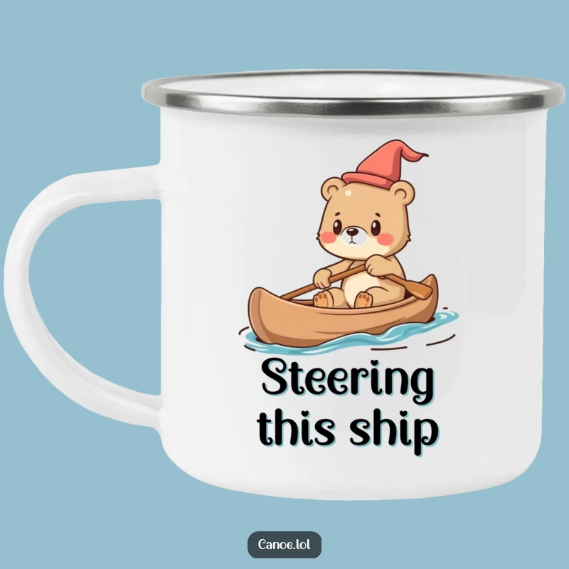 Funny Bear Cub Canoe Camping Mug: Your Adventure Companion!
