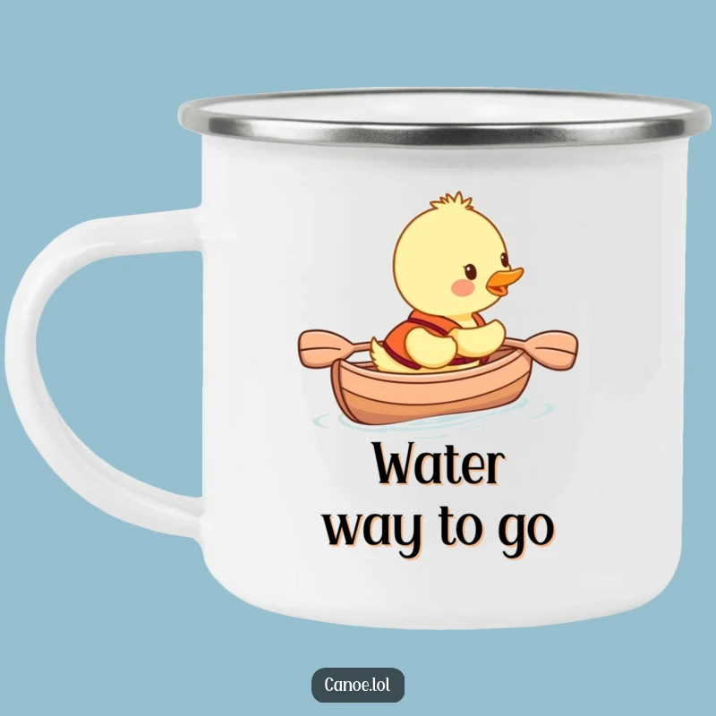Funny Duckling Canoe Camping Mug, Life Vest Paddler Camp Cup, Perfect Funny Gift
