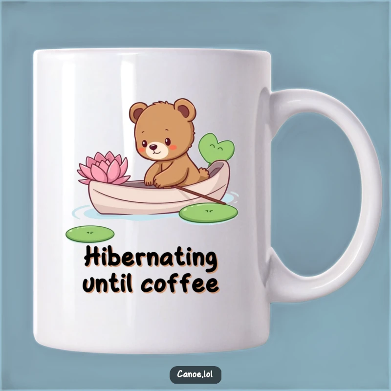 Funny Bear Cub Canoe Mug: Explore Nature with this Curious Explorer Gift
