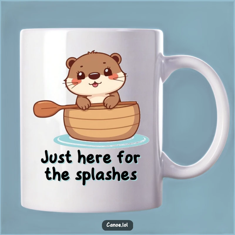 Funny Otter Canoe Mug: Adorable River Companion, Perfect Funny Gift for Nature Lovers!