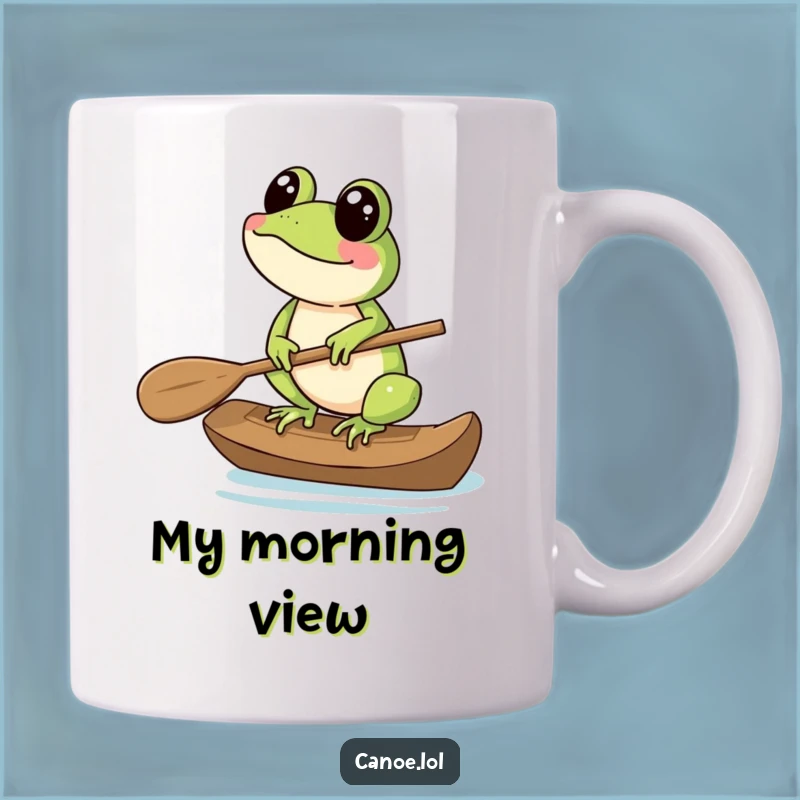 Funny Frog Paddle Mug: Croak with Laughter with This Hilarious Canoe Companion!