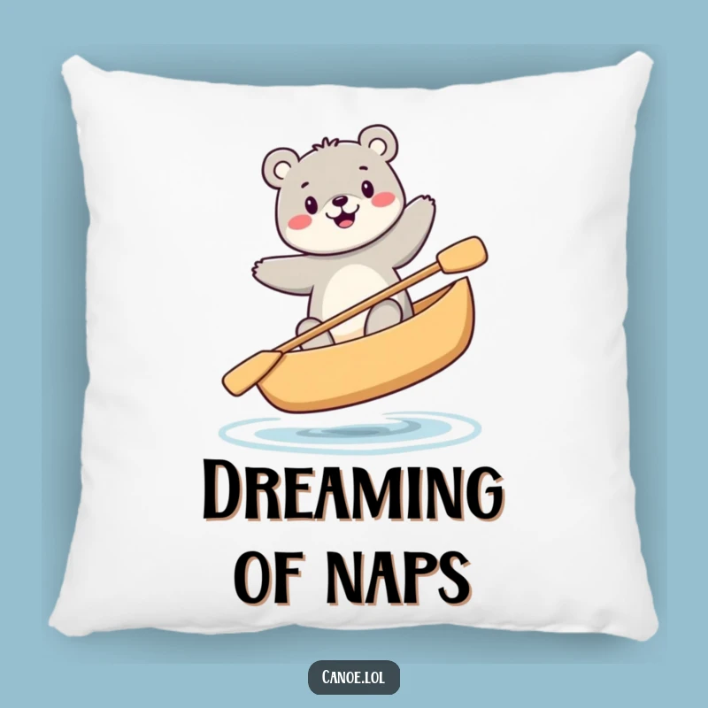 Funny Bear Canoe Pillow, Precarious Sit Comfort, Perfect Funny Gift