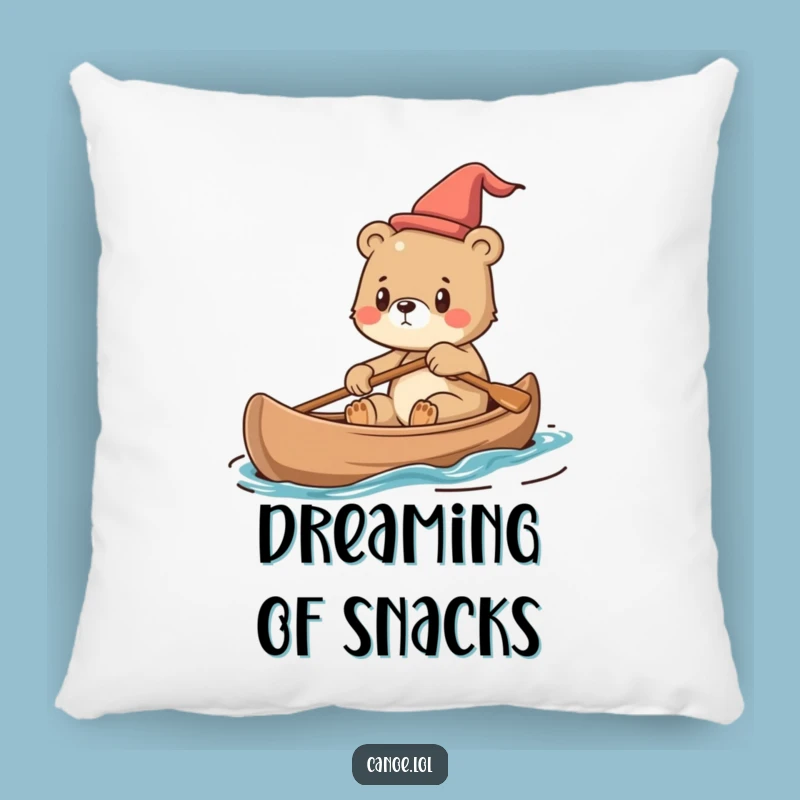 Funny Bear Cub Canoe Pillow: Add Adventure to Your Comfort!