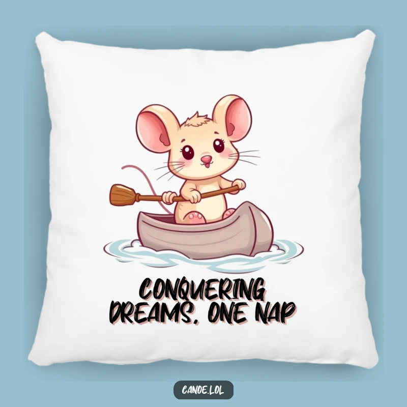 Funny Brave Mouse Canoe Pillow: Comfort and Courage with this Tiny Hero Gift
