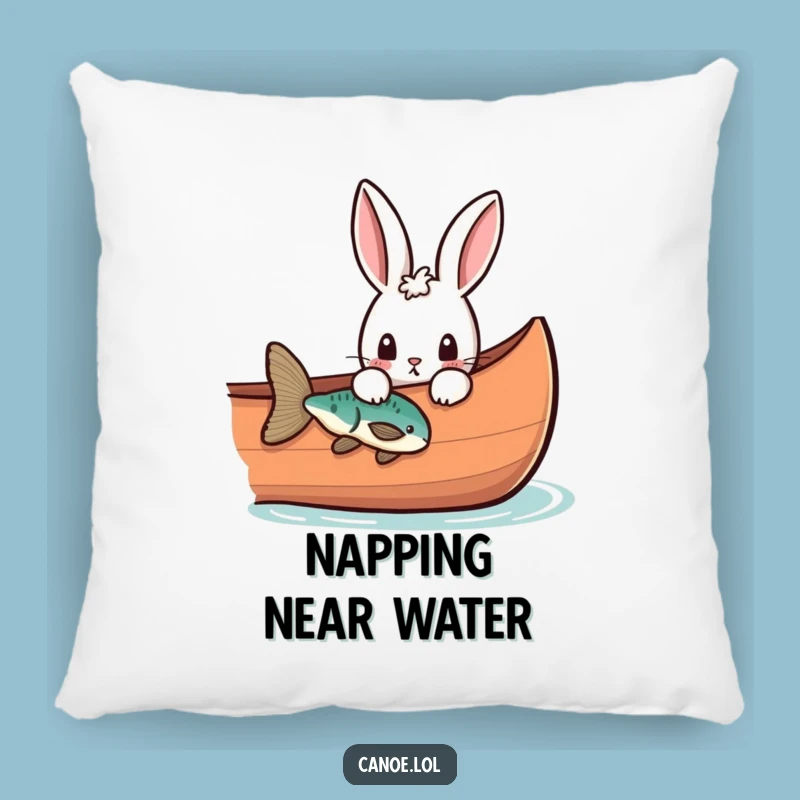 Funny Rabbit Canoe Pillow, Curious Peek Comfort, Perfect Funny Gift