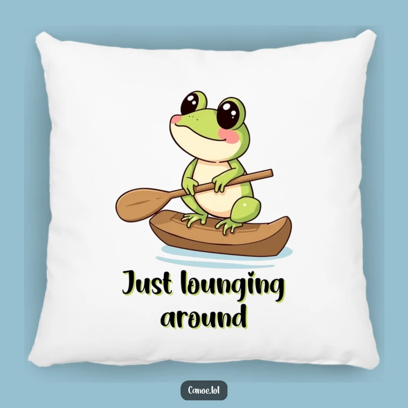 Funny Frog Paddle Pillow: Cuddle Up with This Hilariously Balanced Friend!