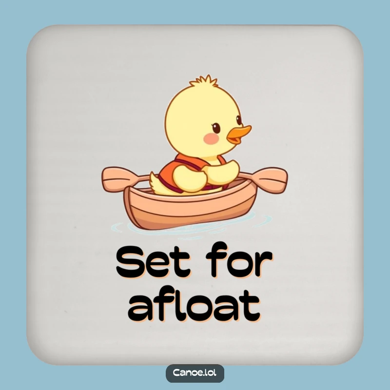 Funny Duckling Canoe Coaster, Adorable Life Vest Protector, Perfect Funny Gift