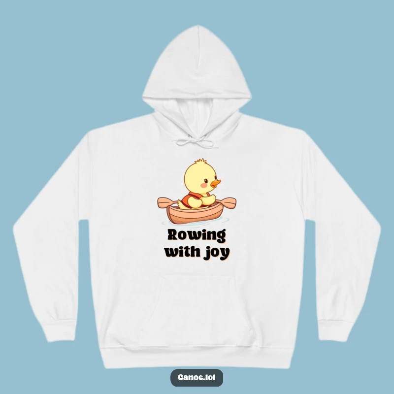 Funny Duckling Canoe Cozy Hoodie, Life Vest Paddling Warmth, Ultimate Funny Gift