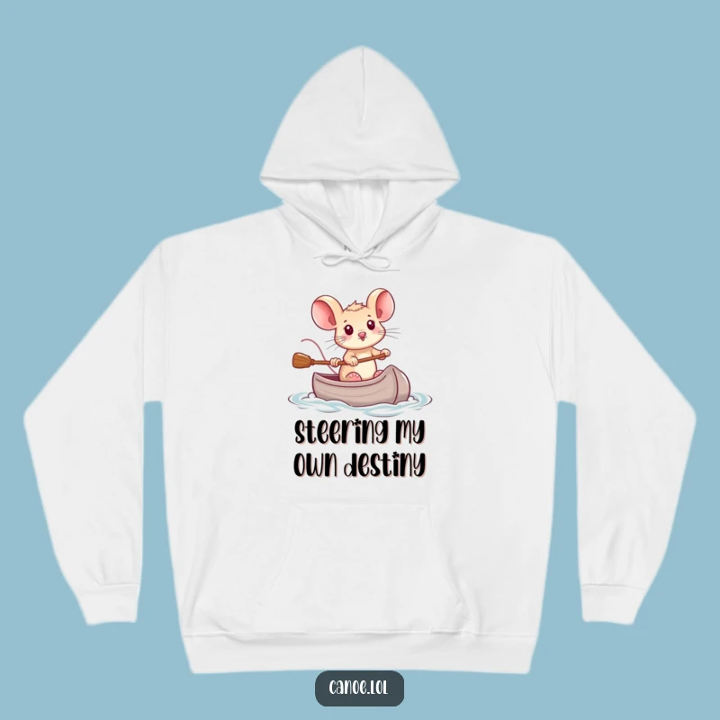 Cozy Funny Brave Mouse Canoe Hoodie: Stay Determined with this Tiny Hero Sweatshirt Gift