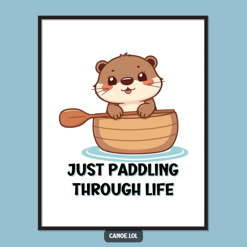 Free Printable Wall Art: Funny Otter Canoe Adventure - Downloadable Decor & Art!