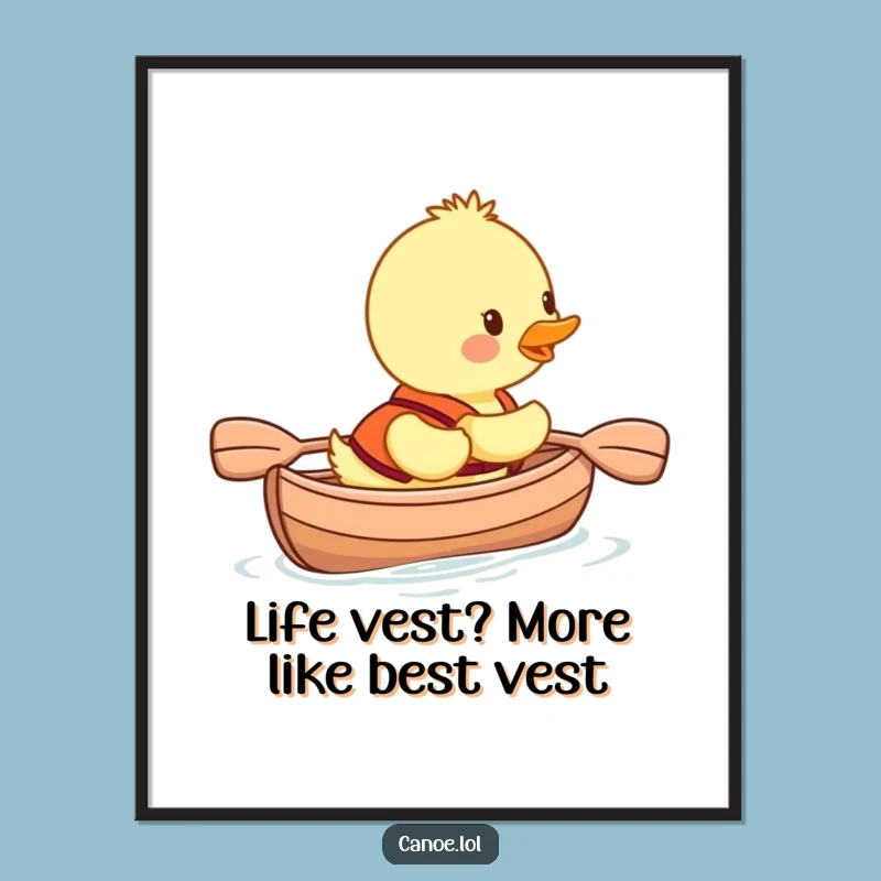 Free Printable Duckling Canoe Wall Art: Funny Downloadable Decor