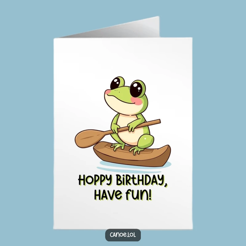 Free Printable Birthday Card: Frog Paddle Fun - Hilarious Downloadable & Print!
