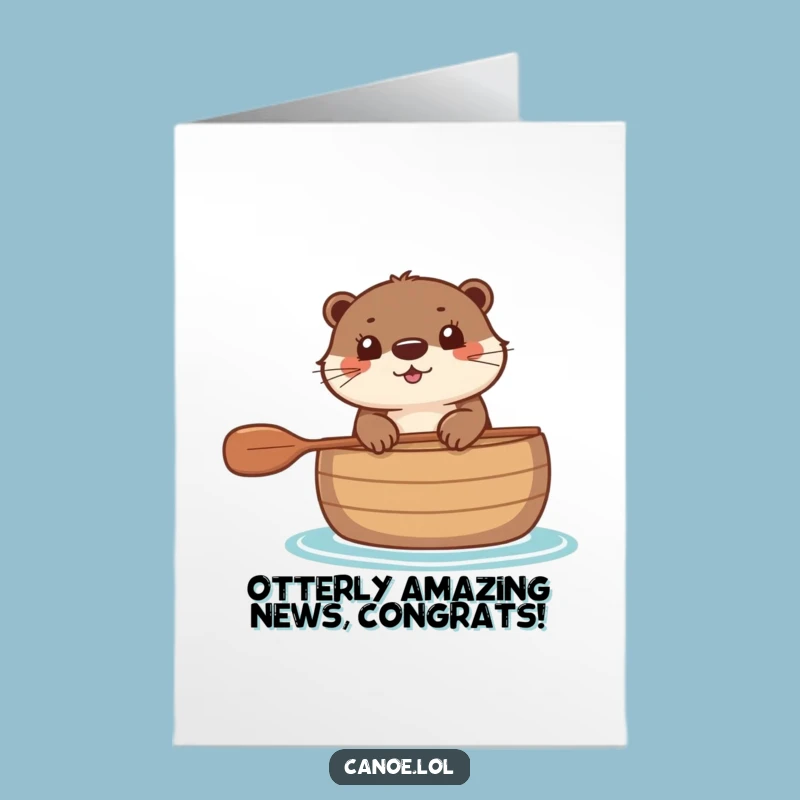 Free Printable Congrats Card: Otter's Canoe Triumph - Downloadable & Hilarious!