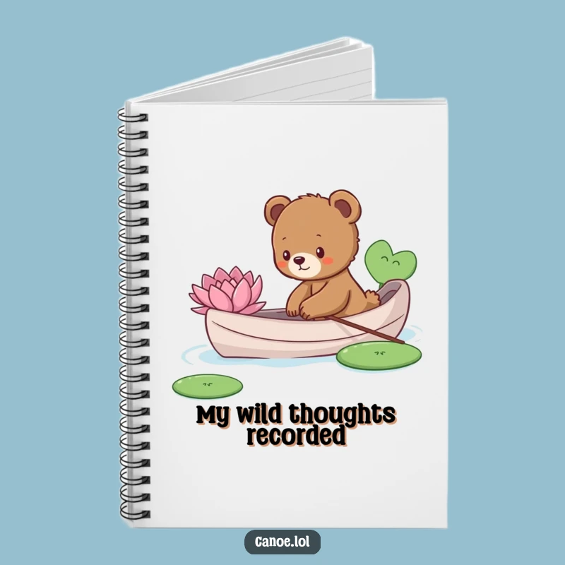 Funny Bear Cub Canoe Notebook: Record Your Discoveries with this Explorer Journal