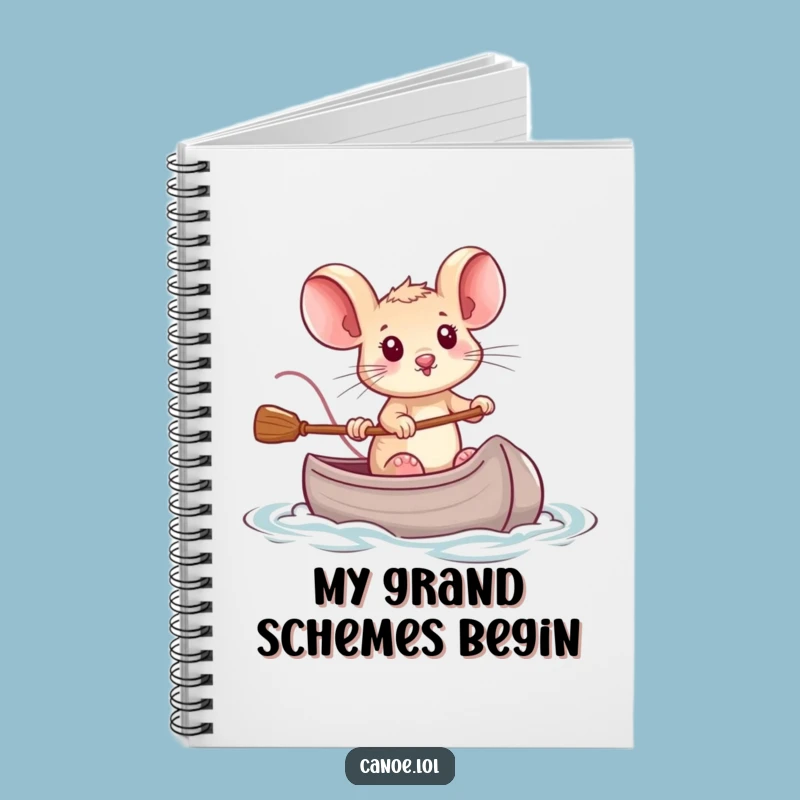 Funny Brave Mouse Canoe Notebook: Record Your Victories with this Tiny Hero Journal