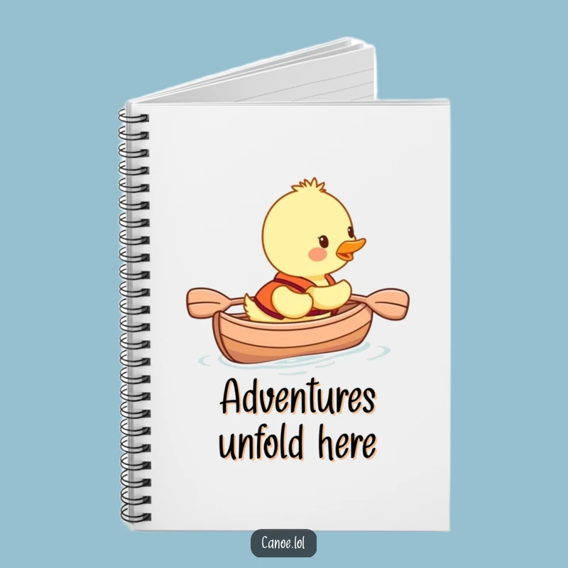 Funny Duckling Canoe Notebook, Adorable Life Vest Journal, Perfect Funny Gift