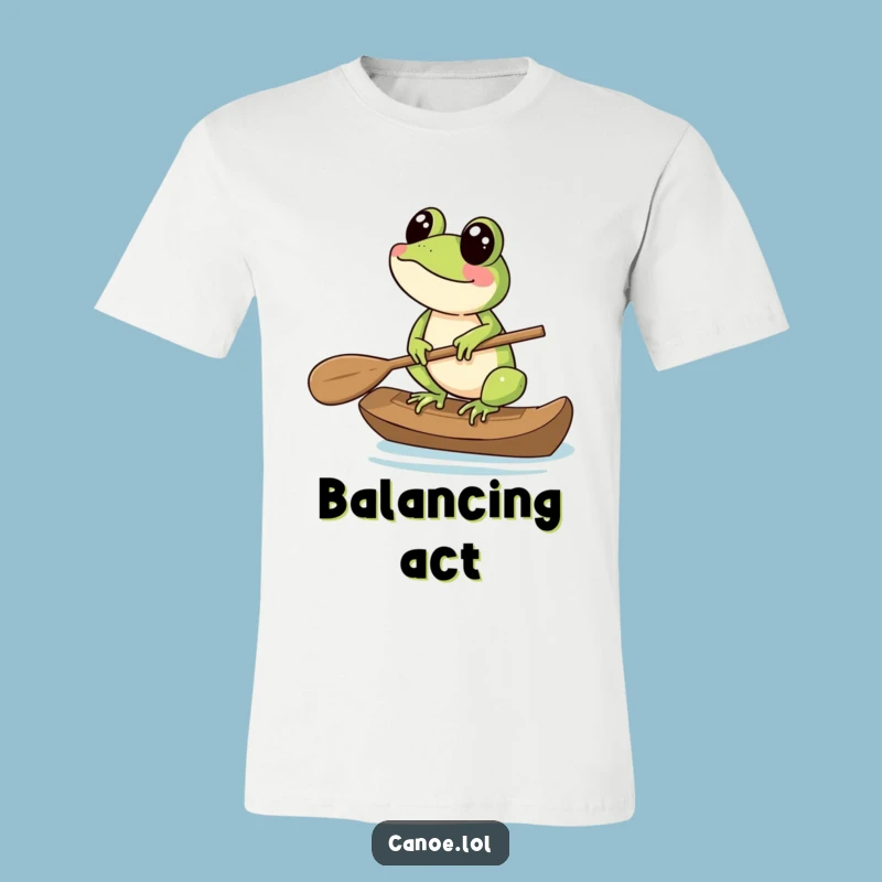 Funny Frog Paddle T-Shirt: Show Off Your Balancing Act in Style!