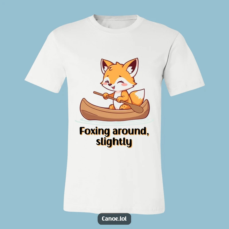 Funny Fox Cub Canoe T-Shirt: Wear Your Mischief with this Playful Cub Tee