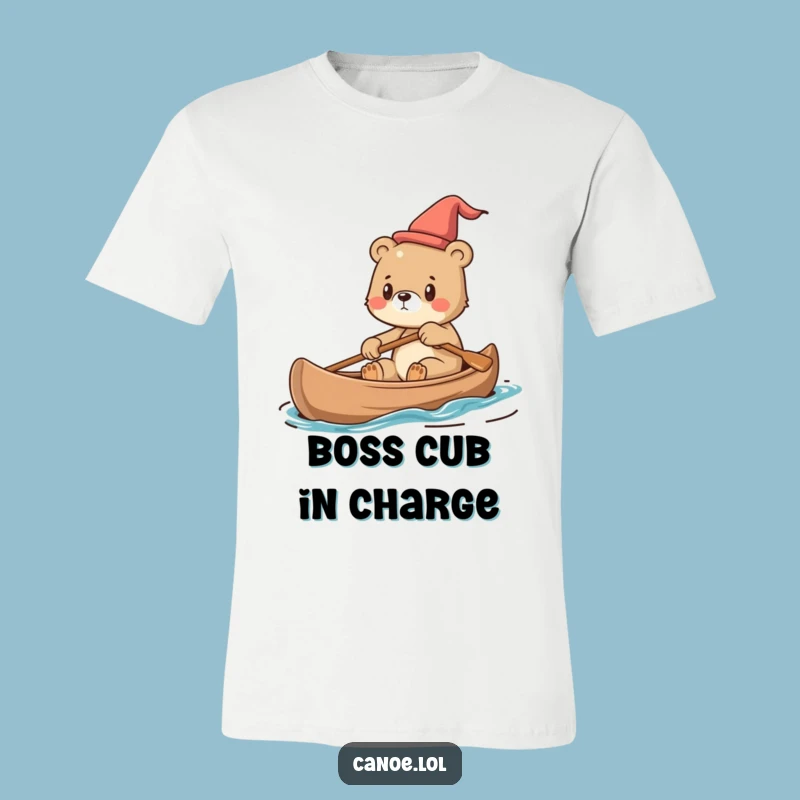 Funny Bear Cub Canoe T-Shirt: Wear Your Determination with This Cute Tee!