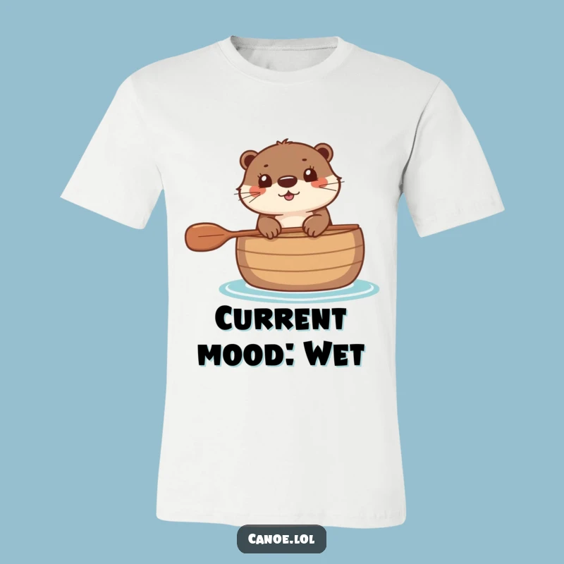 Funny Otter Canoe T-Shirt: Wear Your Love for Paddling with This Hilarious Tee!