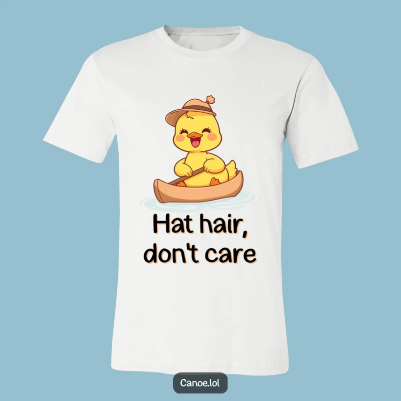 Funny Joyful Duckling Canoe T-Shirt: Sport a Hat of Fun with this Cute Tee