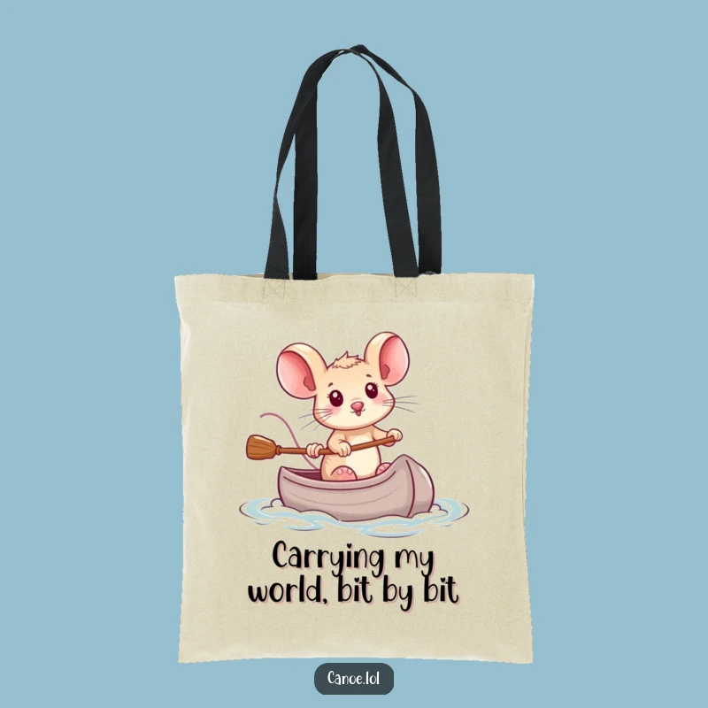 Funny Brave Mouse Canoe Tote Bag: Carry Your Courage with this Tiny Hero Bag
