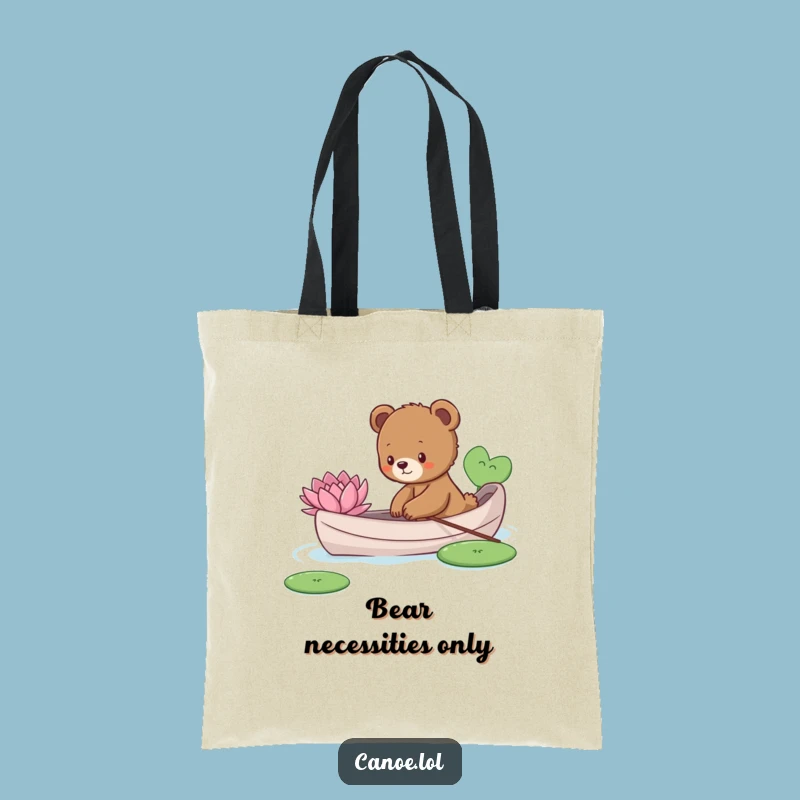 Funny Bear Cub Canoe Tote Bag: Carry Your Curiosity with this Explorer Bag