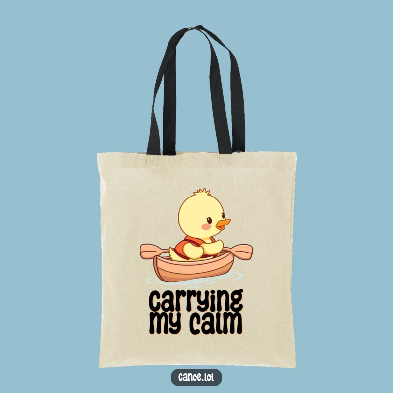 Funny Duckling Canoe Tote Bag, Adorable Life Vest Carry-All, Perfect Funny Gift
