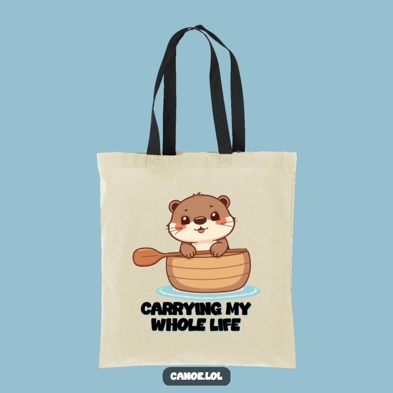 Funny Otter Canoe Tote Bag: Carry Your Essentials with This Adorable & Practical Bag!